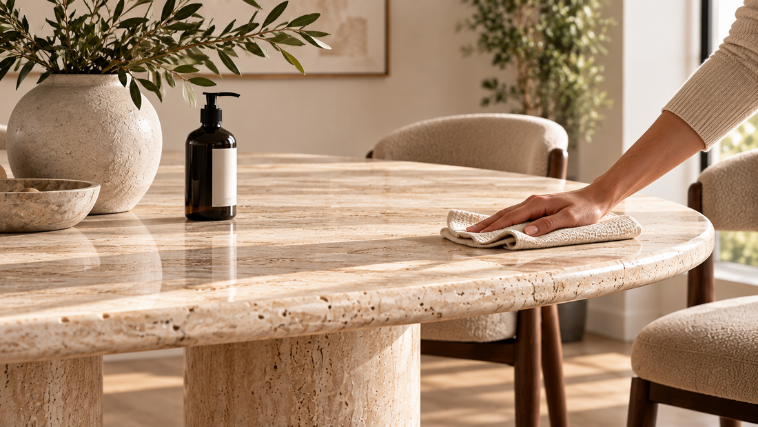 How to Care for a Travertine Dining Table