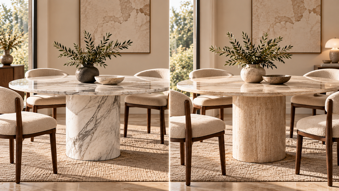 Marble vs Travertine Dining Tables: Which Is Right for Your Home?
