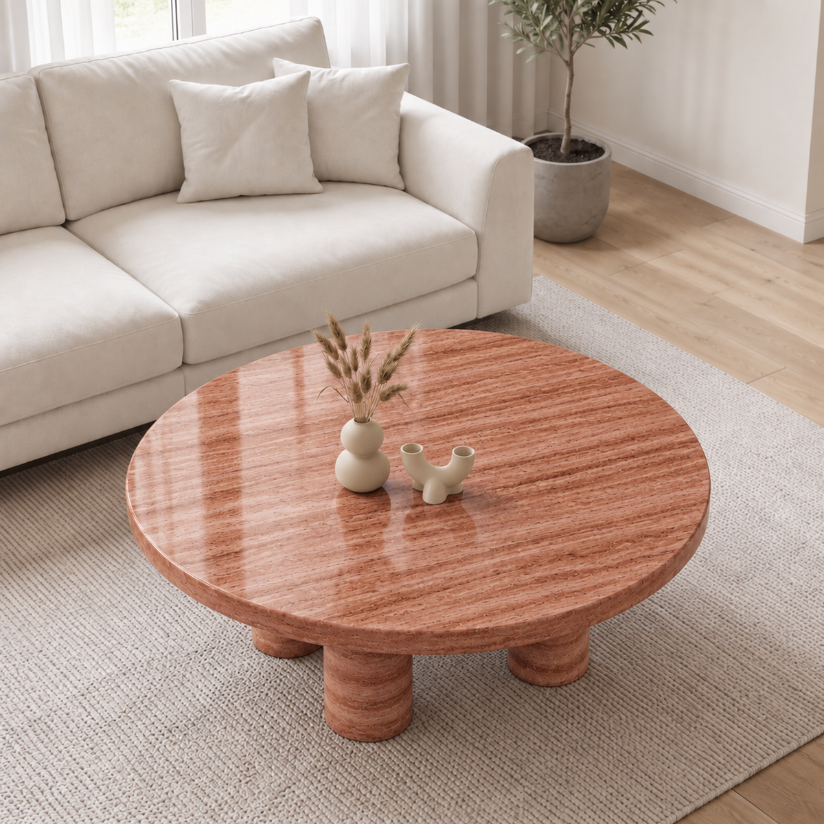 Aria Round Marble Coffee Table