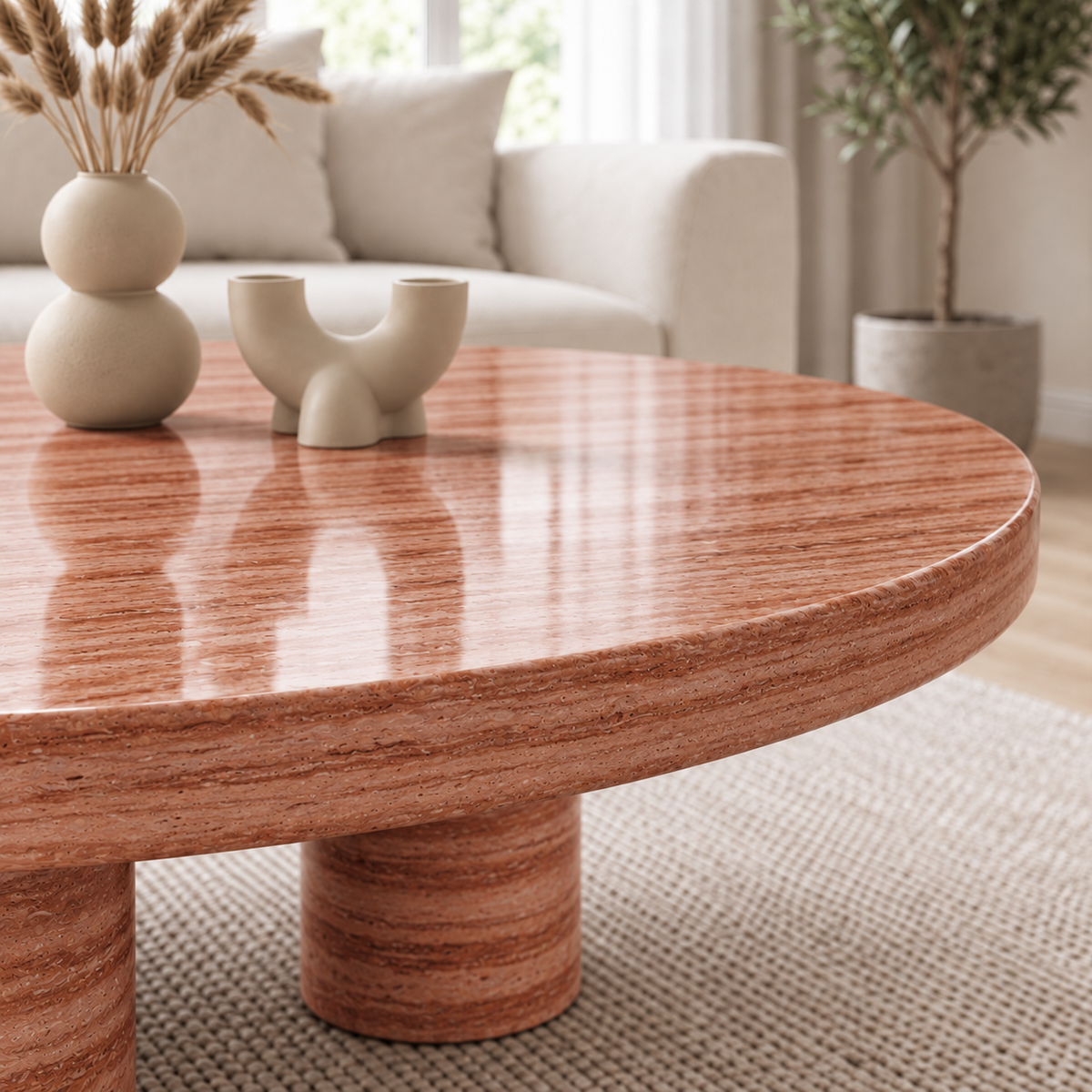 Aria Round Marble Coffee Table
