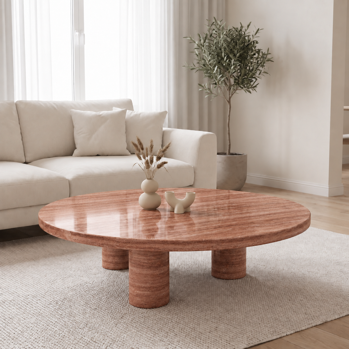 Aria Round Marble Coffee Table