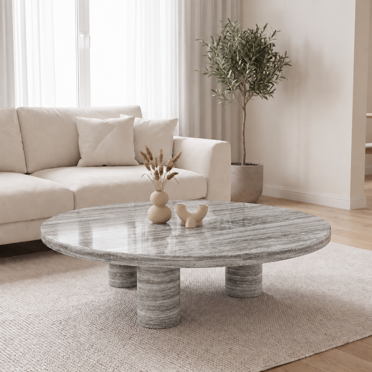 Aria Round Marble Coffee Table