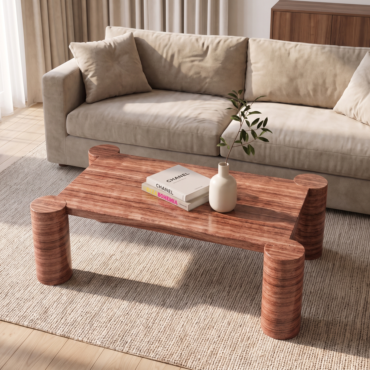 Eva Four Leg Marble Coffee Table