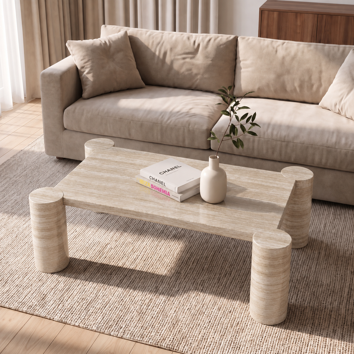 Eva Four Leg Marble Coffee Table