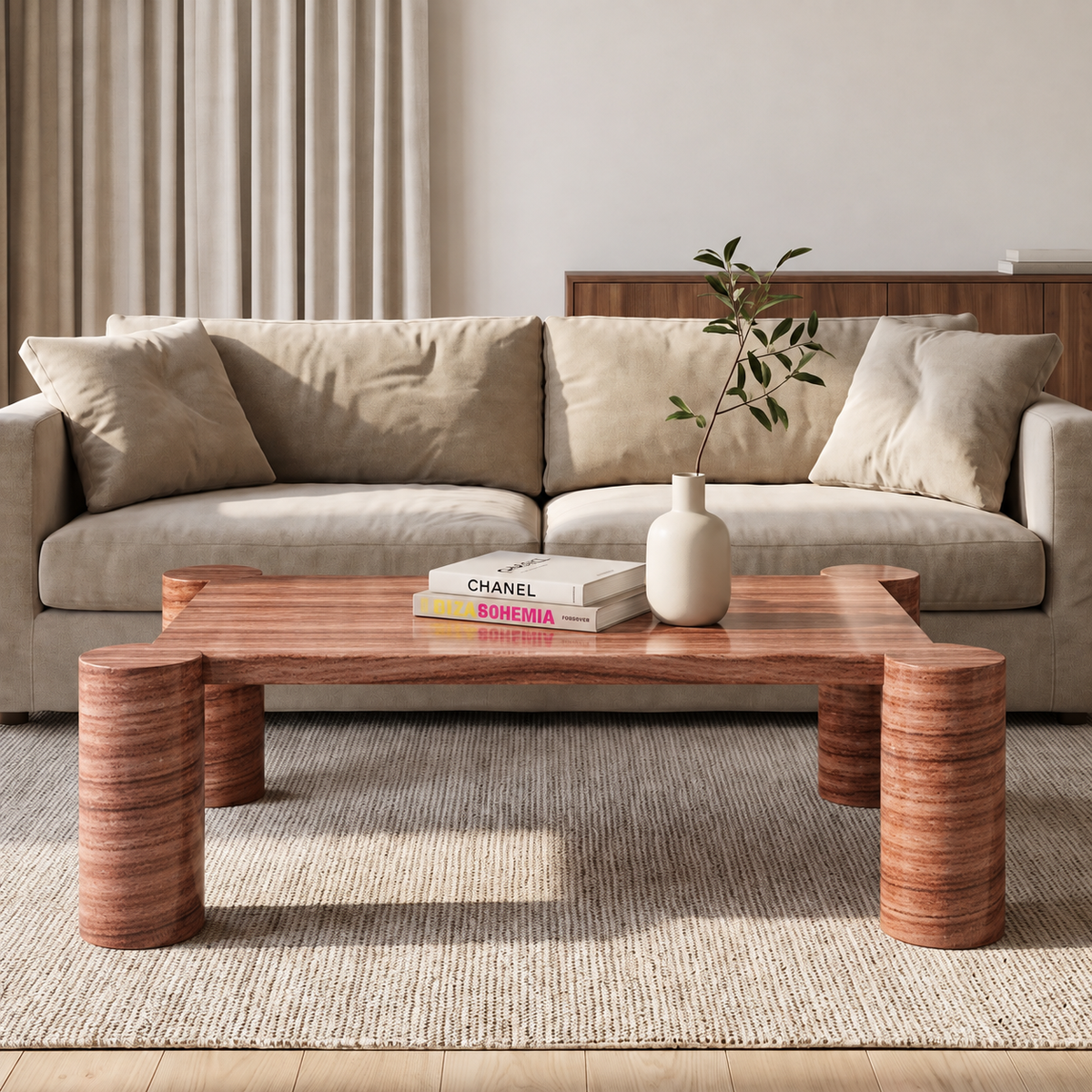 Eva Four Leg Marble Coffee Table