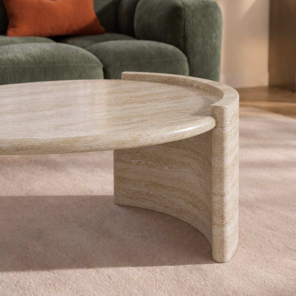 Nova Curved Marble Coffee Table