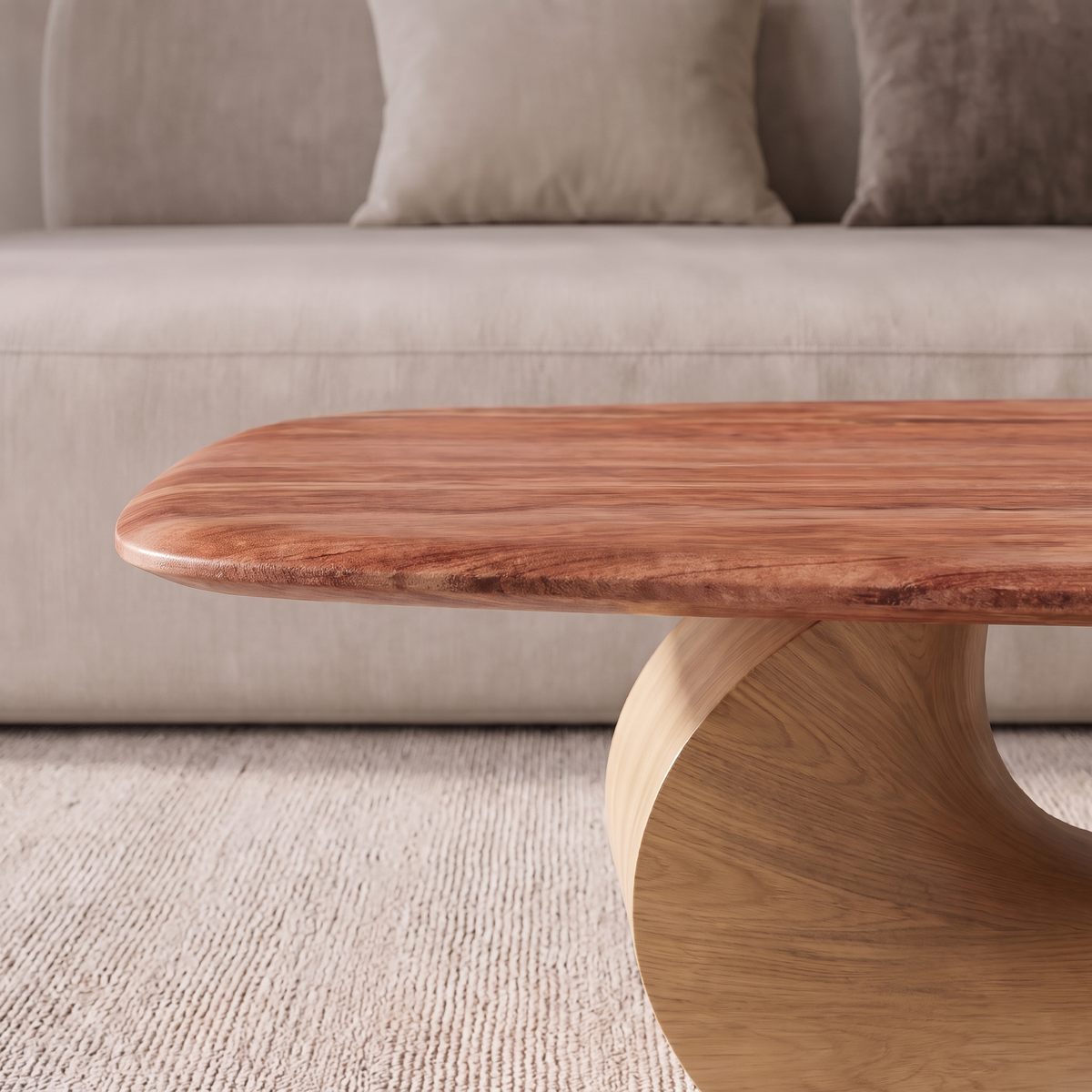 Nora Marble and Wood Coffee Table