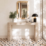 Finn Fluted Frame Marble Console Table