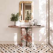 Theo Twin Cylinder Marble Console Table