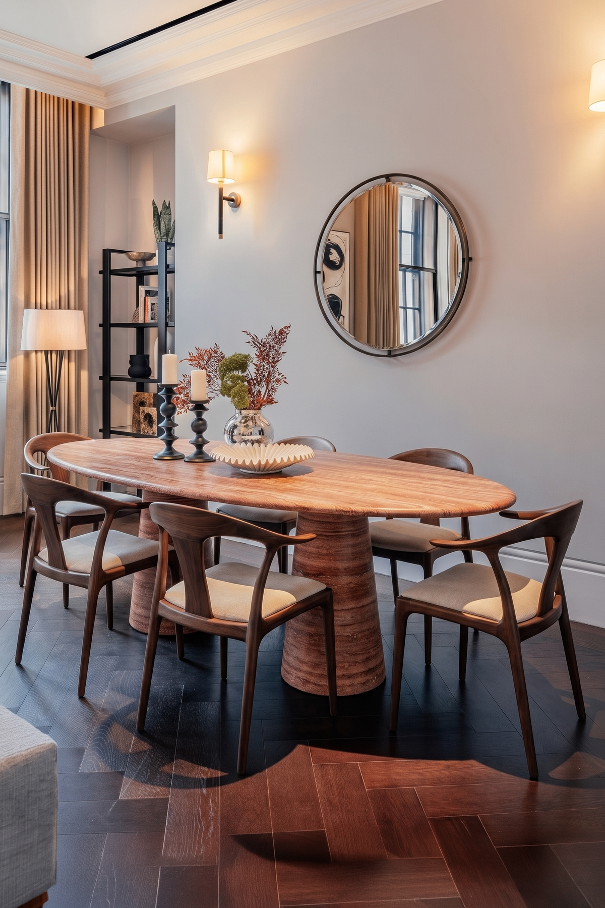 Verona Twin Pedestal Marble Dining Table