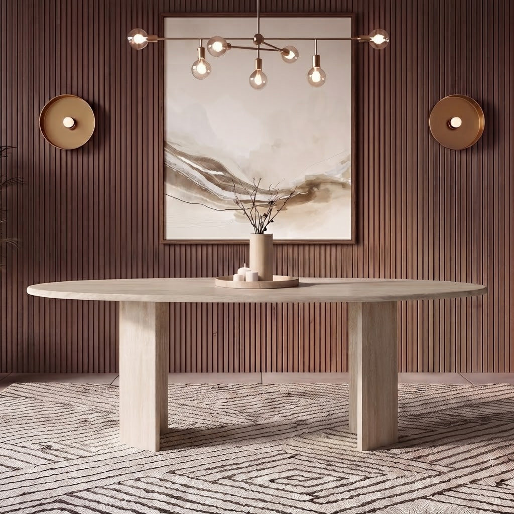 Max Twin Leg Marble Dining Table
