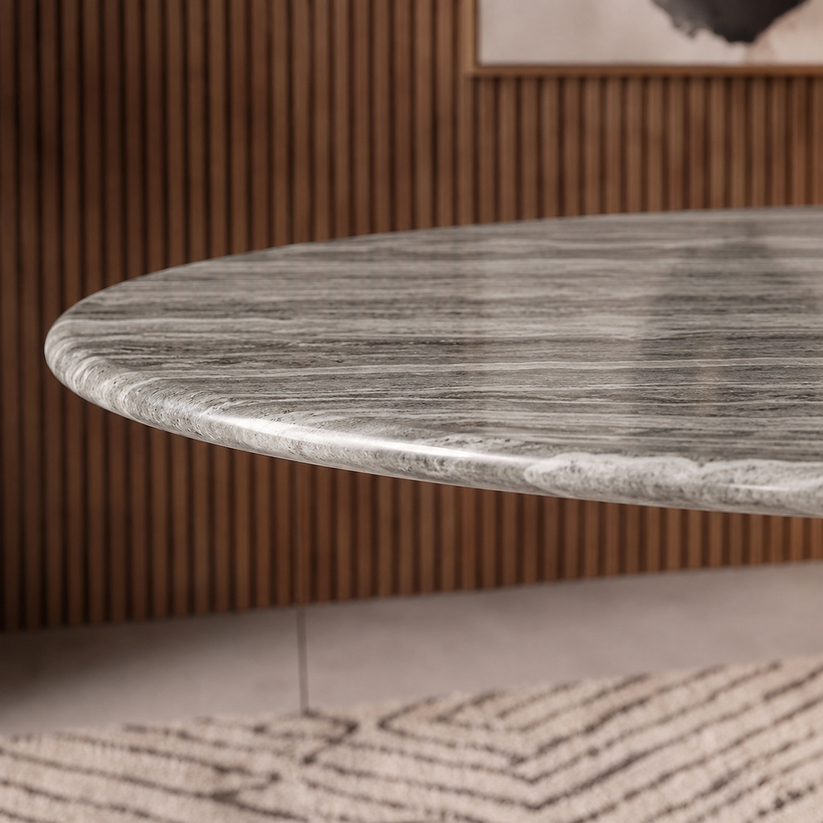Matera Tapered Pedestal Marble Dining Table