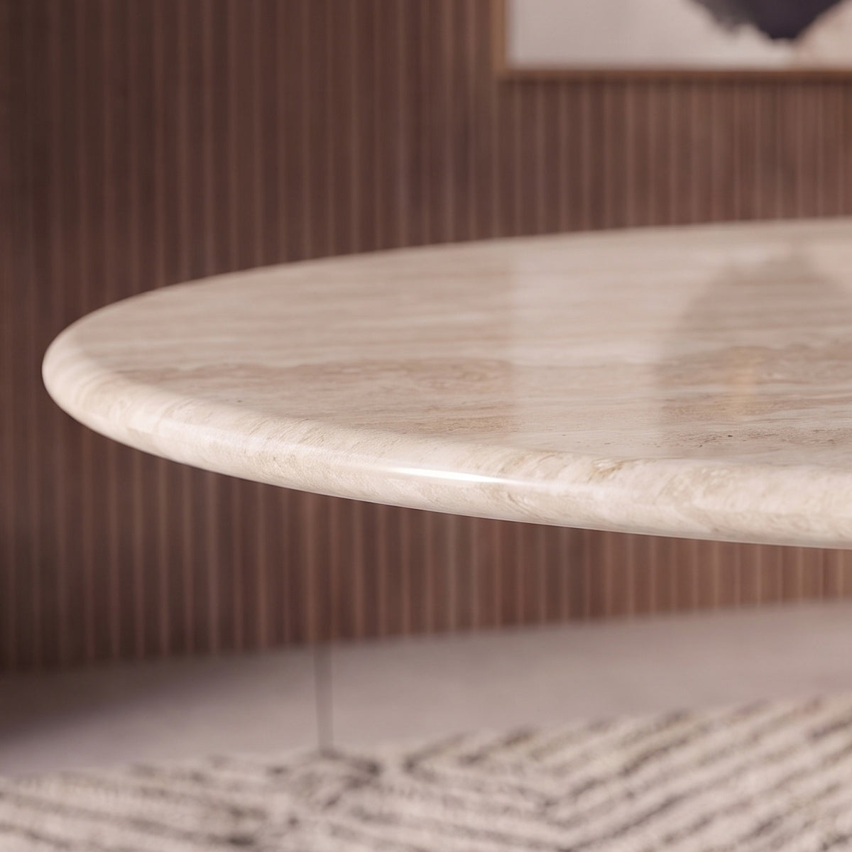 Ravello Oval Pedestal Marble Dining Table
