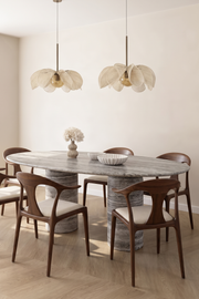 Amalfi Twin Cylinder Marble Dining Table