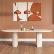 Positano Twin Pedestal Marble Dining Table