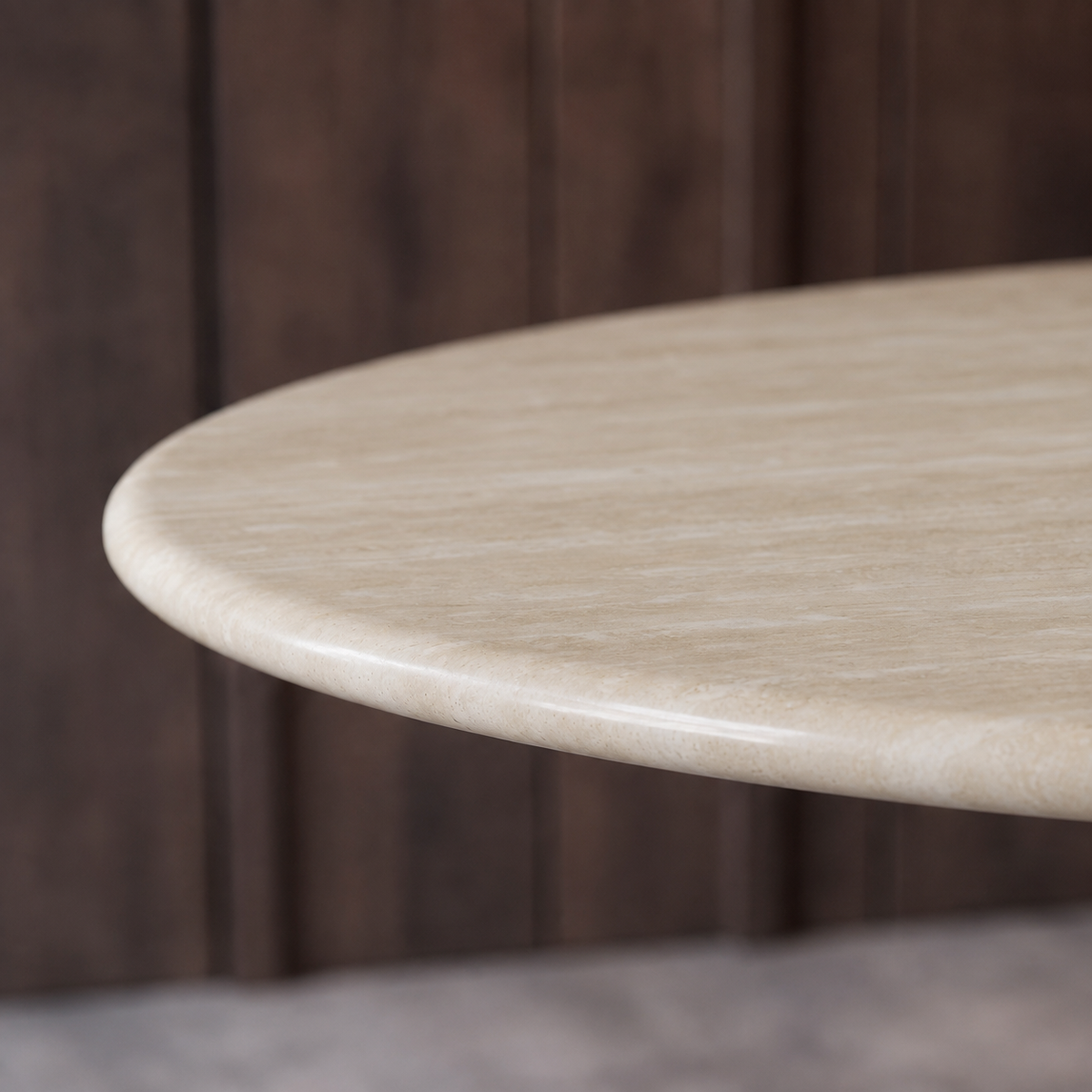 Kai Twin Fluted Pedestal Marble Dining Table