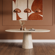Siena Tapered Pedestal Marble Dining Table