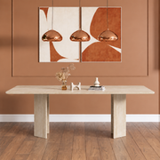 Lorenzo Twin Pedestal Marble Dining Table