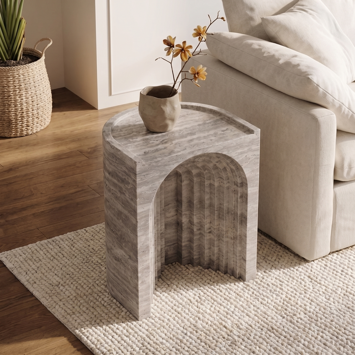Nella Arch Marble Side Table