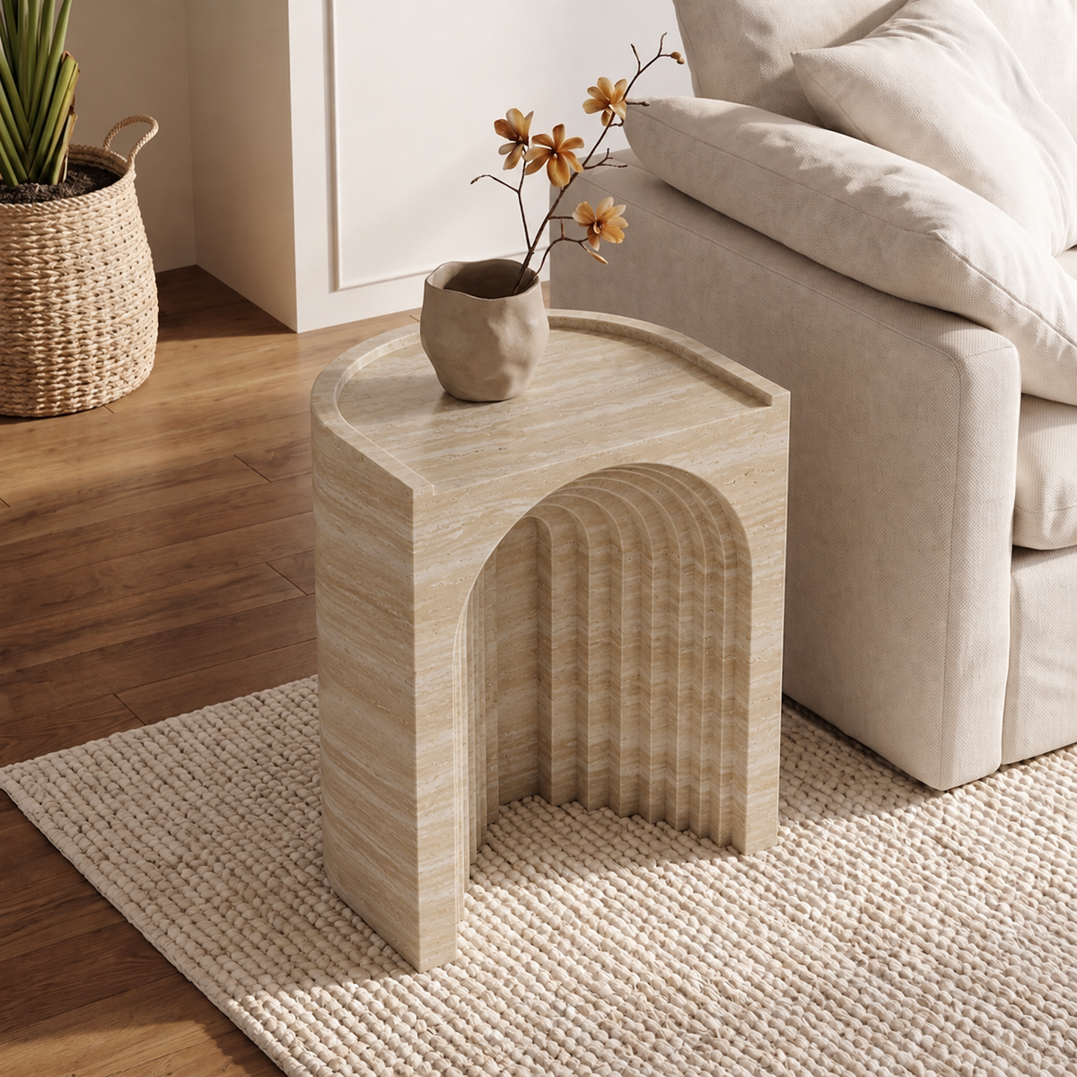 Nella Arch Marble Side Table