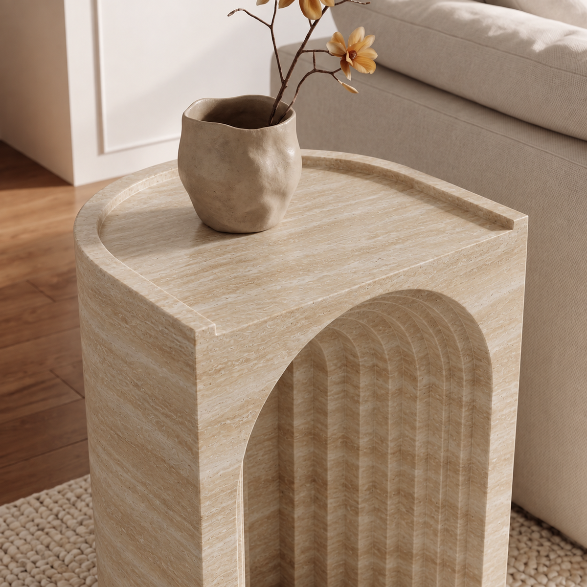 Nella Arch Marble Side Table