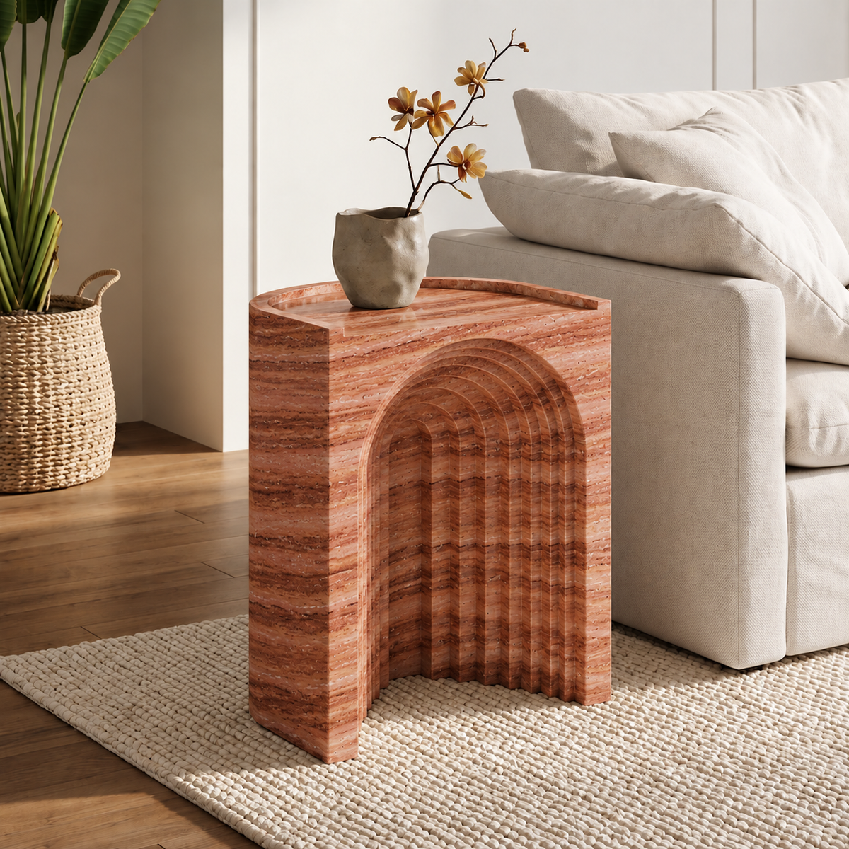 Nella Arch Marble Side Table
