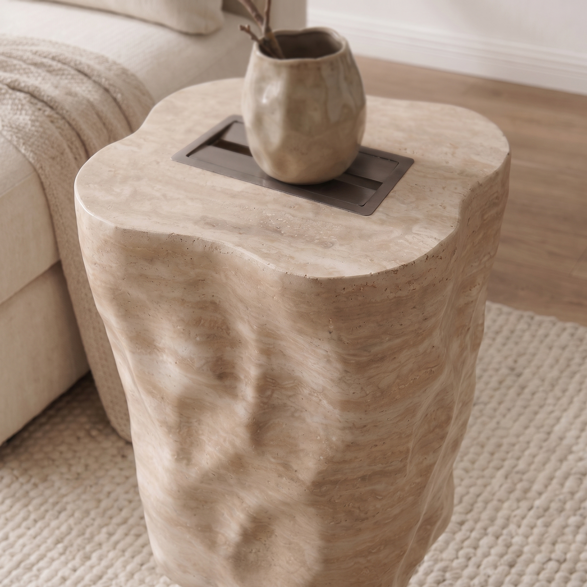 Remy Sculpted Marble Side Table
