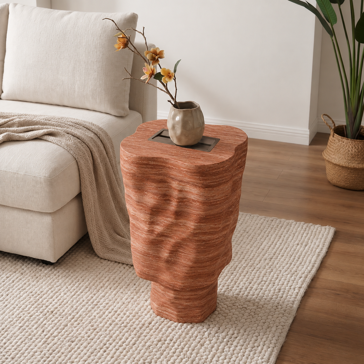 Remy Sculpted Marble Side Table