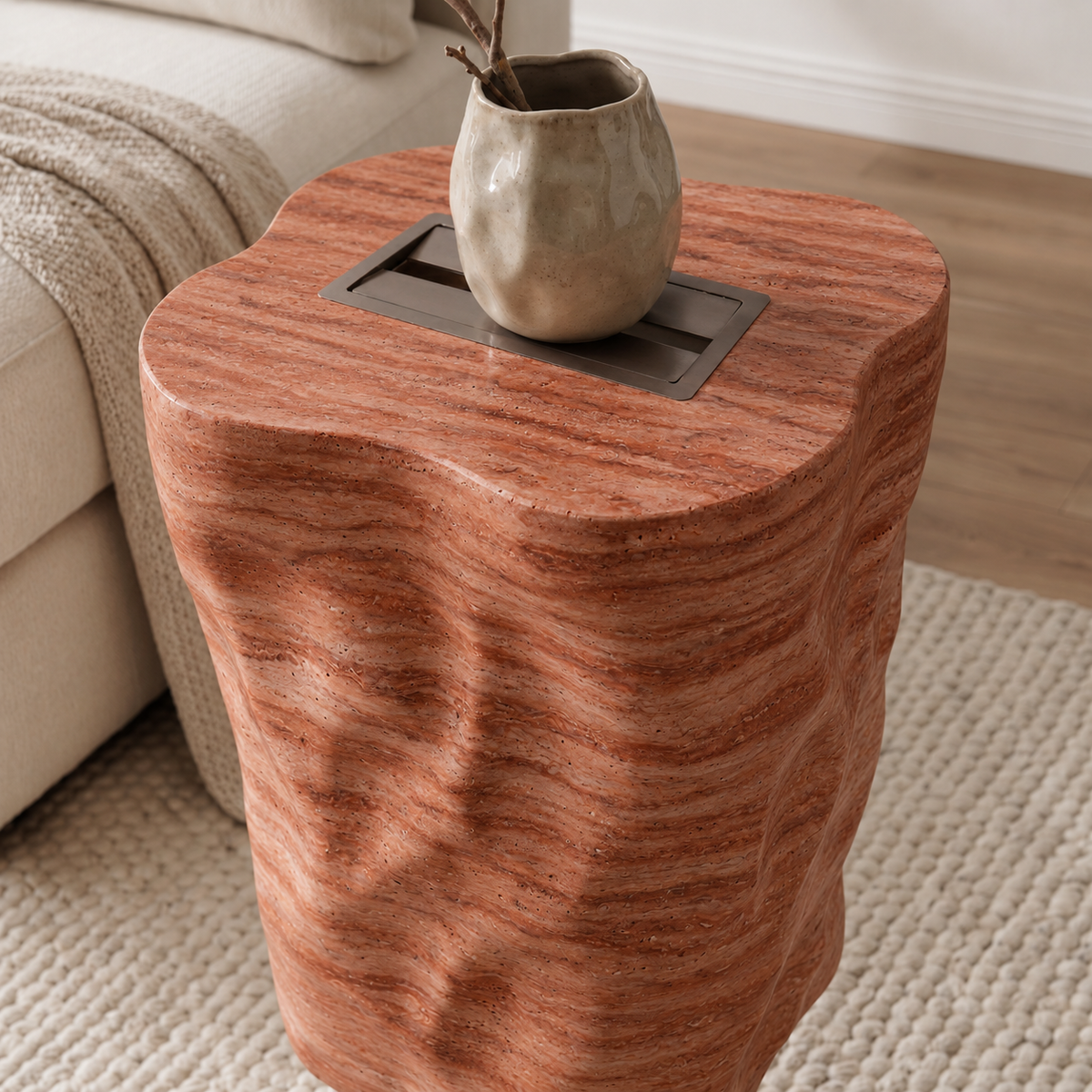 Remy Sculpted Marble Side Table