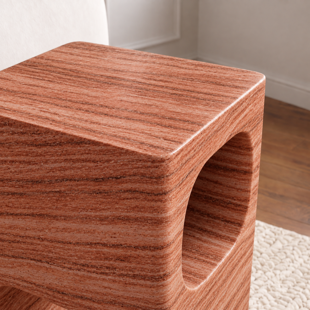 Tessa Cut-Out Marble Side Table