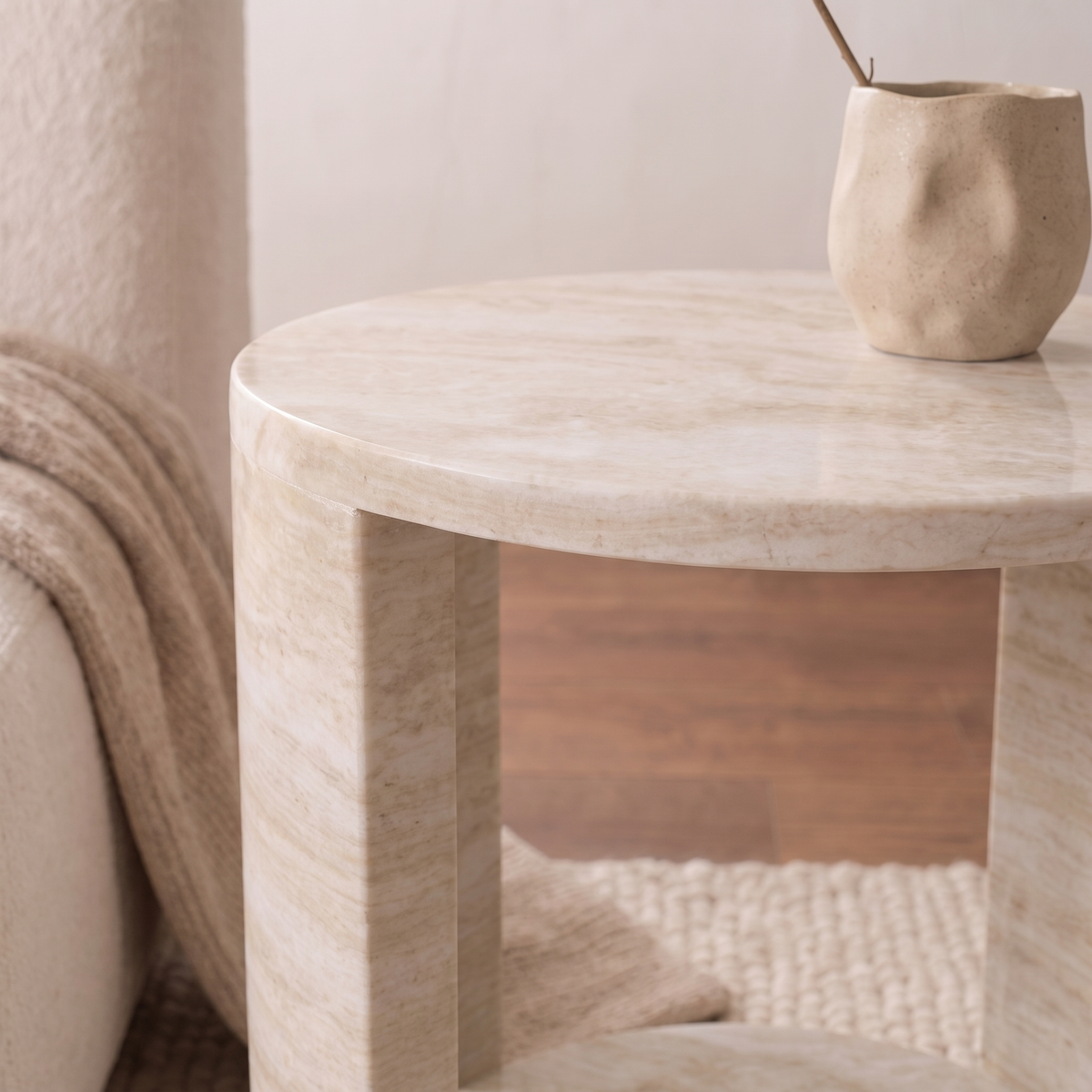 Lila Open Frame Marble Side Table