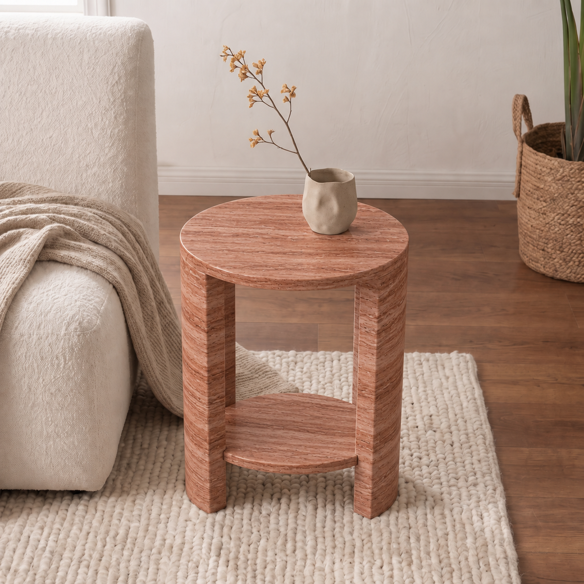 Lila Open Frame Marble Side Table