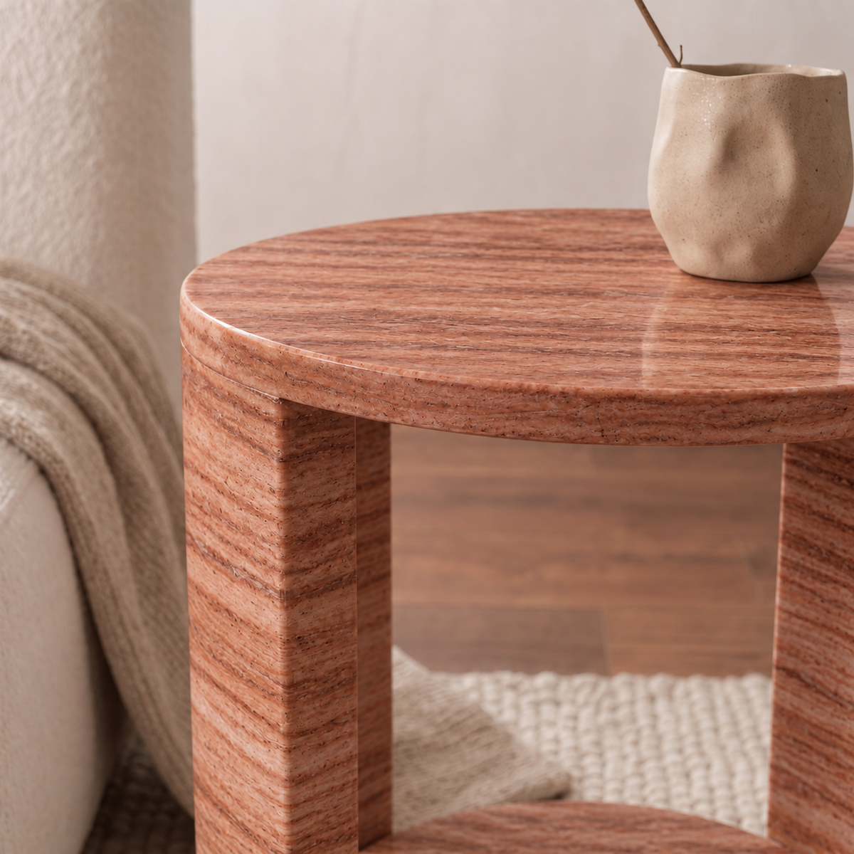 Lila Open Frame Marble Side Table