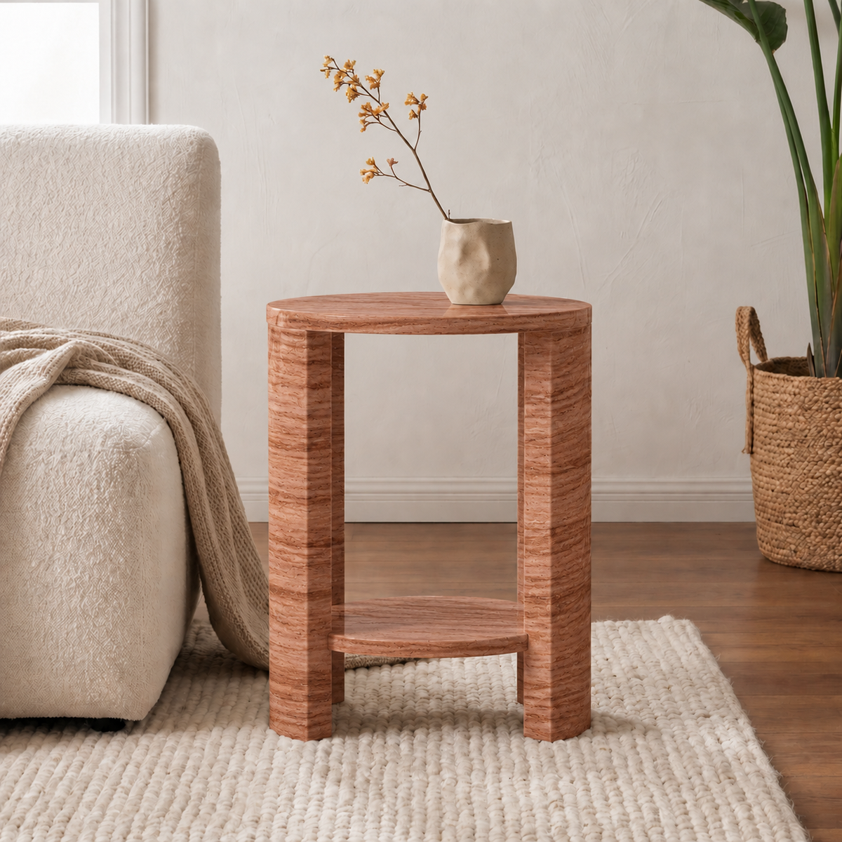 Lila Open Frame Marble Side Table