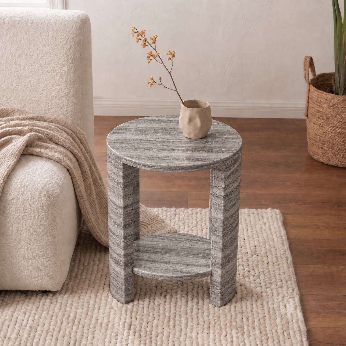 Lila Open Frame Marble Side Table