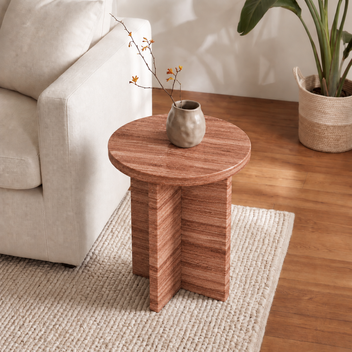 Milo Cross Base Marble Side Table