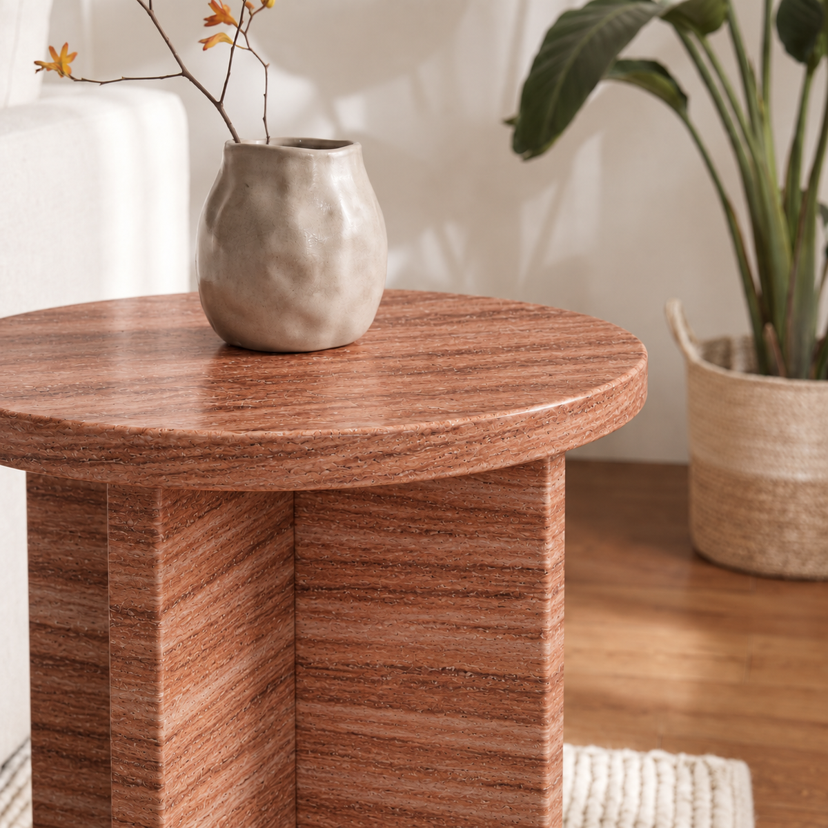Milo Cross Base Marble Side Table